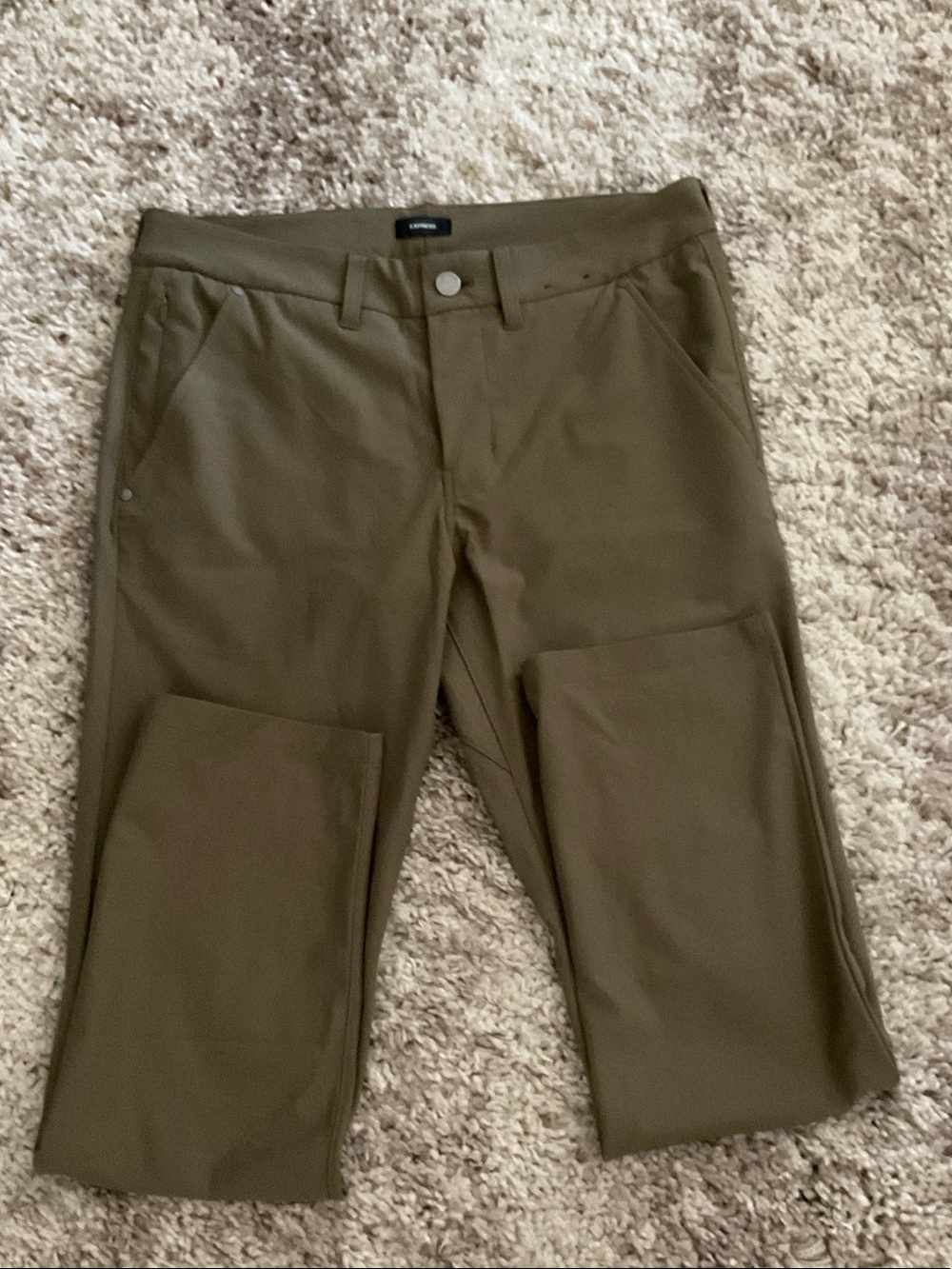 Express Men's Olive Utility Chino Pants